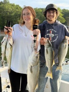 Lake Lanier trophy striped bass weighing 20 pounds or more