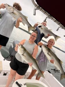 Lake Lanier trophy striped bass weighing 20 pounds or more