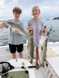Lake Lanier trophy striped bass weighing 20 pounds or more
