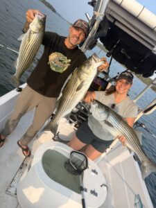 Lake Lanier trophy striped bass weighing 20 pounds or more